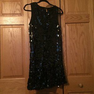 Sz.L ~ Fun Black Sequin Party Mini Dress